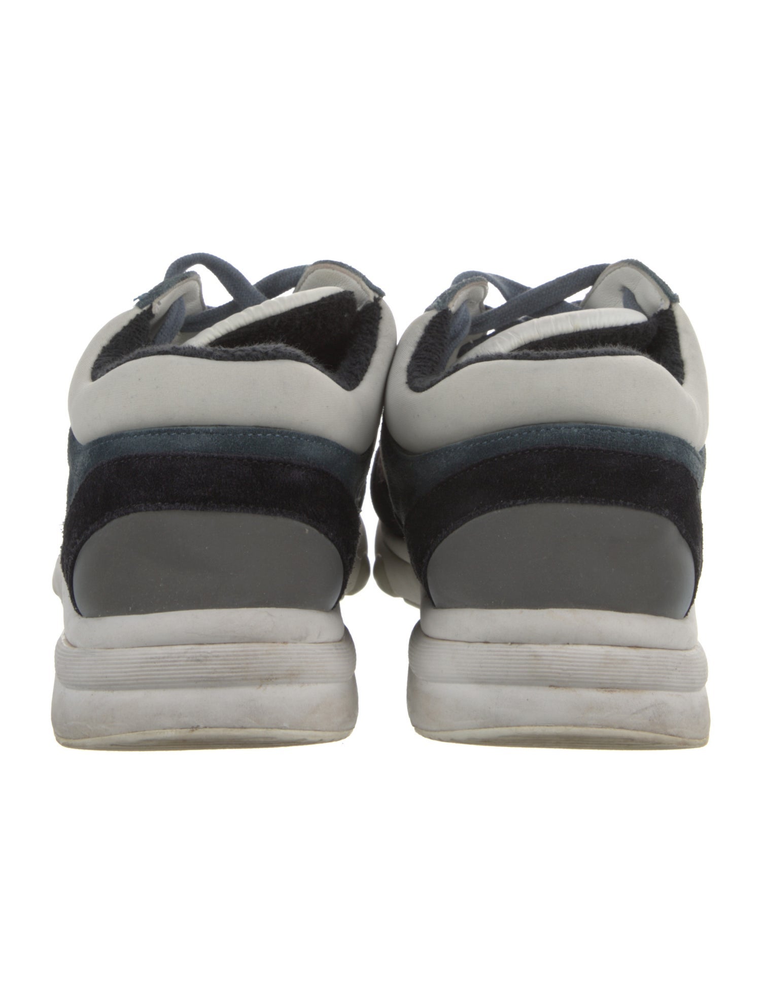 Chanel Interlocking CC Logo Suede Sneakers